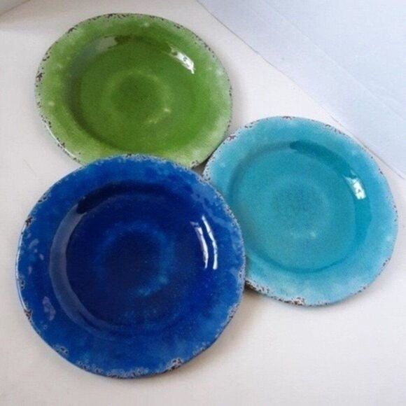Pier 1 Carmelo Melamine Plate 9in each (3pcs) - Picture 1 of 12
